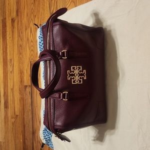 Tory Burch Britten Leather Satchel Bag